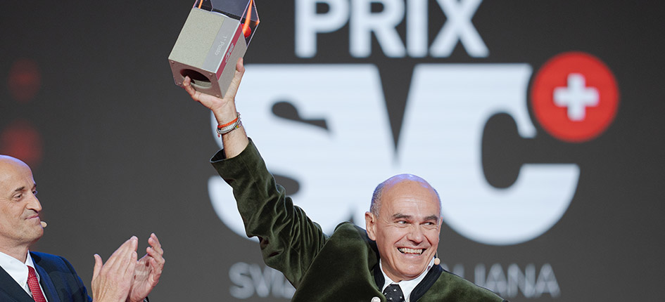 Der Preis für die Camillo Vismara SA wurde von CEO Paolo Vismara entgegengenommen. Bild: SVC/Manuel Lopez