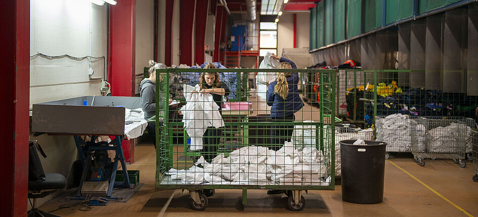 Le tri des textiles est une partie importante du recyclage. Image : HSLU, Groupe de recherche Produit & Textile