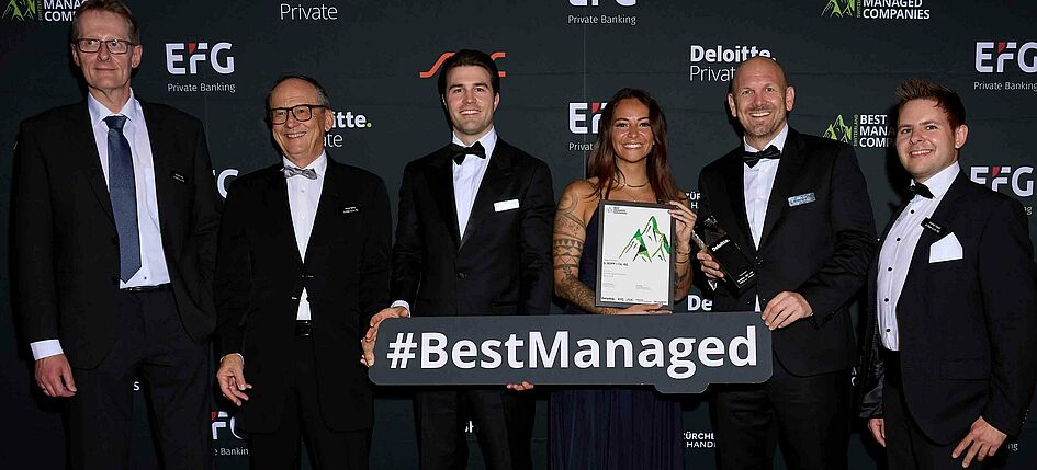 Das Führungsteam der G. BOPP + CO. AG hat die Auszeichnung entgegengenommen. Bild: zVg/Deloitte