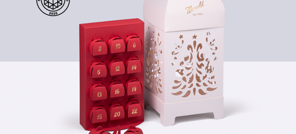 Der von PAWI für die Confiserie Honold aus Küsnacht ZH entwickelte Adventskalender gewann den Swiss Packaging Award in der Kategorie Design und erhielt zusätzlich den EMPACK Publikumspreis. Bild: zVg/PAWI Packaging Schweiz AG